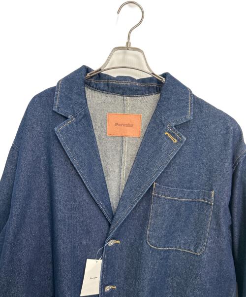 PERUSHU（ペルーシュ）PERUSHU (ペルーシュ) デニムテーラードジャケット インディゴ サイズ:L 未使用品の古着・服飾アイテム