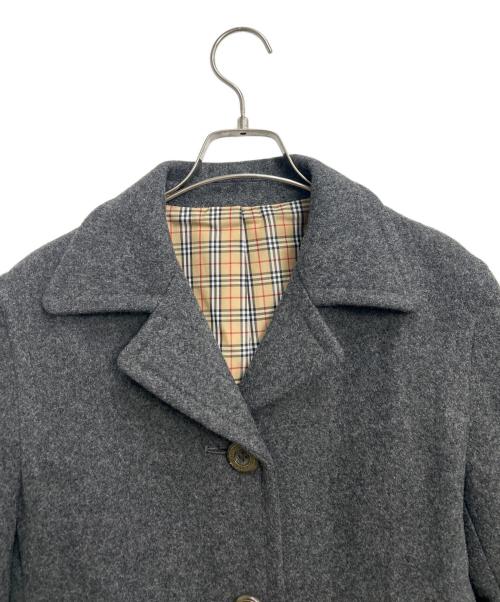BURBERRY BLUE LABEL（バーバリー ブルー レーベル）BURBERRY BLUE LABEL (バーバリーロンドンブルーレーベル) メルトンショートジャケット グレー サイズ:40の古着・服飾アイテム