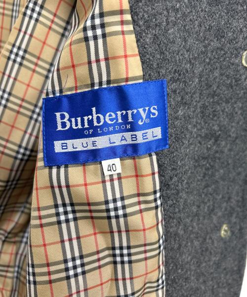 BURBERRY BLUE LABEL（バーバリー ブルー レーベル）BURBERRY BLUE LABEL (バーバリーロンドンブルーレーベル) メルトンショートジャケット グレー サイズ:40の古着・服飾アイテム