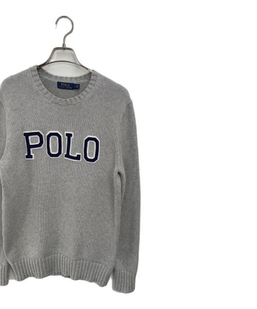 POLO RALPH LAUREN（ポロ・ラルフローレン）POLO RALPH LAUREN (ポロ・ラルフローレン) 厚手ニット グレー×ブルー サイズ:SPの古着・服飾アイテム