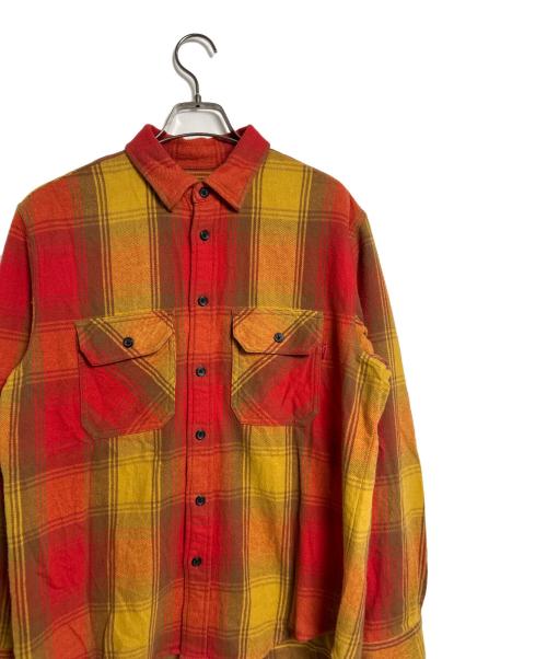 SUPREME（シュプリーム）SUPREME (シュプリーム) 長袖シャツ レッド×イエロー サイズ: Sの古着・服飾アイテム