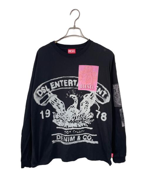 DIESEL（ディーゼル）DIESEL (ディーゼル) 長袖カットソー ブラック サイズ:Mの古着・服飾アイテム