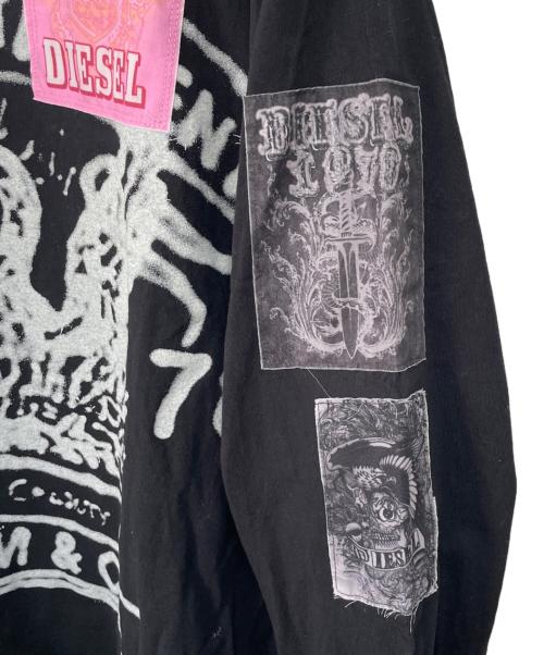 DIESEL（ディーゼル）DIESEL (ディーゼル) 長袖カットソー ブラック サイズ:Mの古着・服飾アイテム