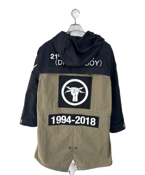 NEIGHBORHOOD（ネイバーフッド）NEIGHBORHOOD (ネイバーフッド) モッズコート グリーン×ブラック サイズ:Mの古着・服飾アイテム