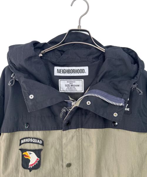 NEIGHBORHOOD（ネイバーフッド）NEIGHBORHOOD (ネイバーフッド) モッズコート グリーン×ブラック サイズ:Mの古着・服飾アイテム