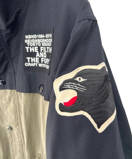 NEIGHBORHOOD（ネイバーフッド）NEIGHBORHOOD (ネイバーフッド) モッズコート グリーン×ブラック サイズ:Mの古着・服飾アイテム