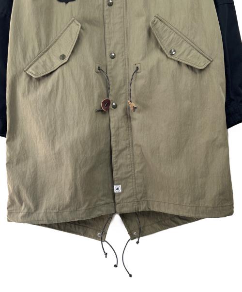 NEIGHBORHOOD（ネイバーフッド）NEIGHBORHOOD (ネイバーフッド) モッズコート グリーン×ブラック サイズ:Mの古着・服飾アイテム