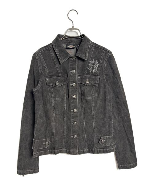 HARLEY-DAVIDSON（ハーレーダビッドソン）HARLEY-DAVIDSON (ハーレーダビッドソン) デニムジャケット ブラック サイズ:Mの古着・服飾アイテム