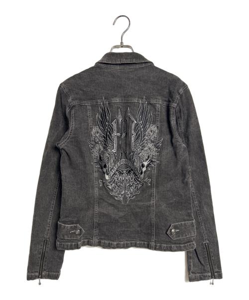 HARLEY-DAVIDSON（ハーレーダビッドソン）HARLEY-DAVIDSON (ハーレーダビッドソン) デニムジャケット ブラック サイズ:Mの古着・服飾アイテム