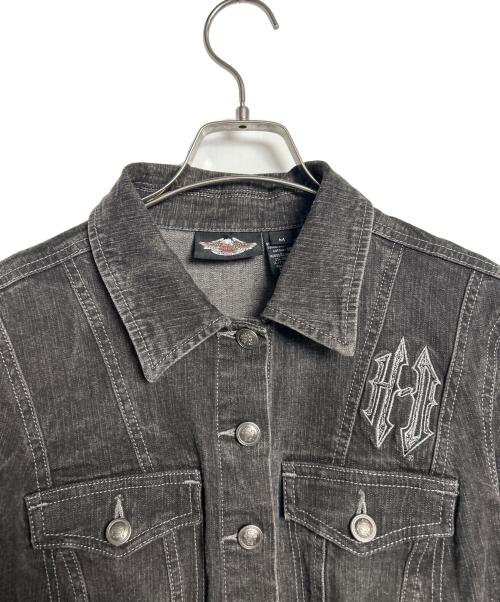 HARLEY-DAVIDSON（ハーレーダビッドソン）HARLEY-DAVIDSON (ハーレーダビッドソン) デニムジャケット ブラック サイズ:Mの古着・服飾アイテム