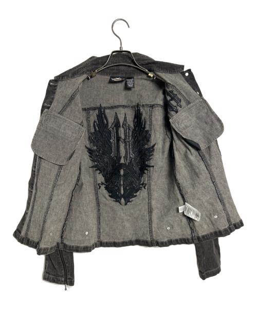 HARLEY-DAVIDSON（ハーレーダビッドソン）HARLEY-DAVIDSON (ハーレーダビッドソン) デニムジャケット ブラック サイズ:Mの古着・服飾アイテム