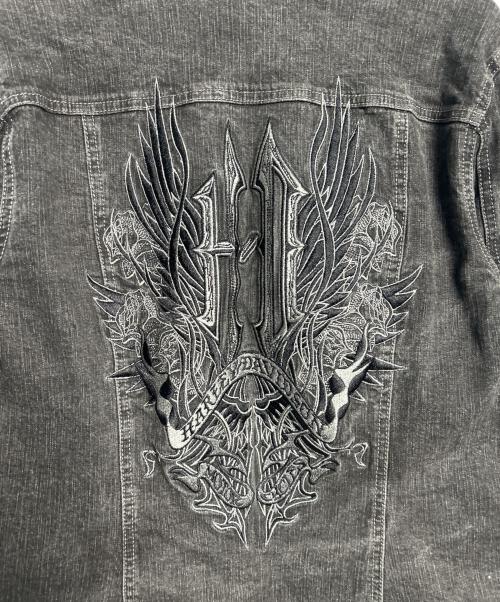 HARLEY-DAVIDSON（ハーレーダビッドソン）HARLEY-DAVIDSON (ハーレーダビッドソン) デニムジャケット ブラック サイズ:Mの古着・服飾アイテム