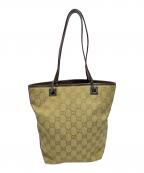 GUCCIグッチ）の古着「トートバッグ」｜ベージュ×ブラウン