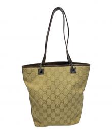 GUCCI（グッチ）の古着「トートバッグ」｜ベージュ×ブラウン