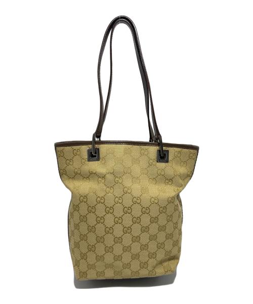 GUCCI（グッチ）GUCCI (グッチ) トートバッグ ベージュ×ブラウンの古着・服飾アイテム