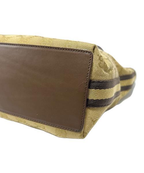 GUCCI（グッチ）GUCCI (グッチ) トートバッグ ベージュ×ブラウンの古着・服飾アイテム