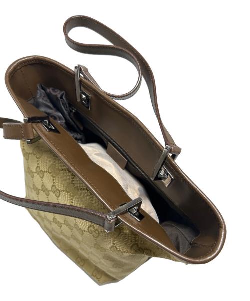 GUCCI（グッチ）GUCCI (グッチ) トートバッグ ベージュ×ブラウンの古着・服飾アイテム