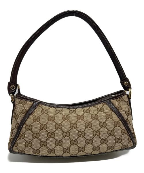GUCCI（グッチ）GUCCI (グッチ) ワンショルダーバッグ ベージュ×ブラウンの古着・服飾アイテム