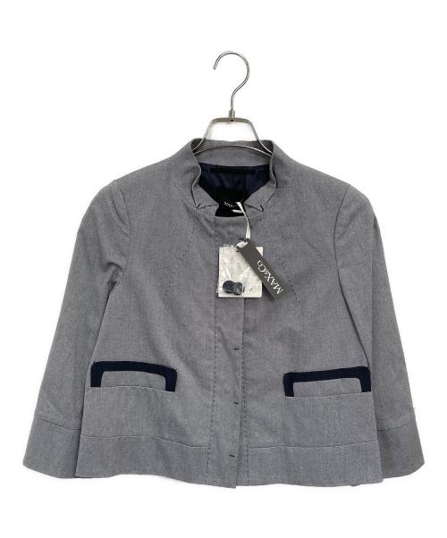 MAX&Co.（マックスアンドコー）MAX&Co. (マックスアンドコー) テーラードジャケット グレー×ネイビー サイズ:38の古着・服飾アイテム