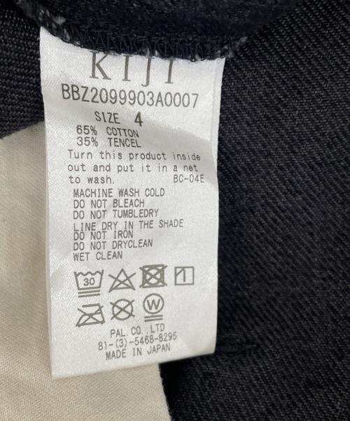 KIJI（キジ）KIJI (キジ) ブラックデニム ブラック サイズ:4の古着・服飾アイテム
