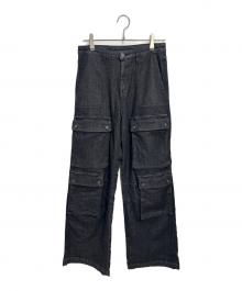 DIESEL（ディーゼル）の古着「デニムカーゴパンツ」｜ブラック