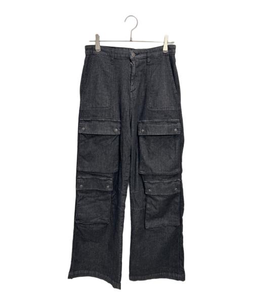 DIESEL（ディーゼル）DIESEL (ディーゼル) デニムカーゴパンツ ブラック サイズ:26の古着・服飾アイテム