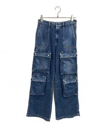 DIESEL（ディーゼル）の古着「デニムカーゴパンツ」｜インディゴ