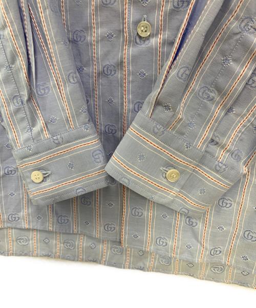 GUCCI（グッチ）GUCCI (グッチ) 長袖シャツ ブルー サイズ:48 未使用品の古着・服飾アイテム
