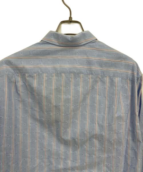 GUCCI（グッチ）GUCCI (グッチ) 長袖シャツ ブルー サイズ:48 未使用品の古着・服飾アイテム