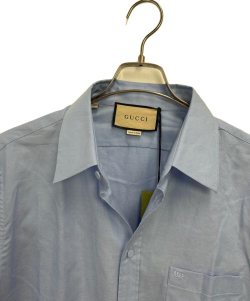 GUCCI（グッチ）GUCCI (グッチ) 長袖シャツ ブルー サイズ:41 未使用品の古着・服飾アイテム