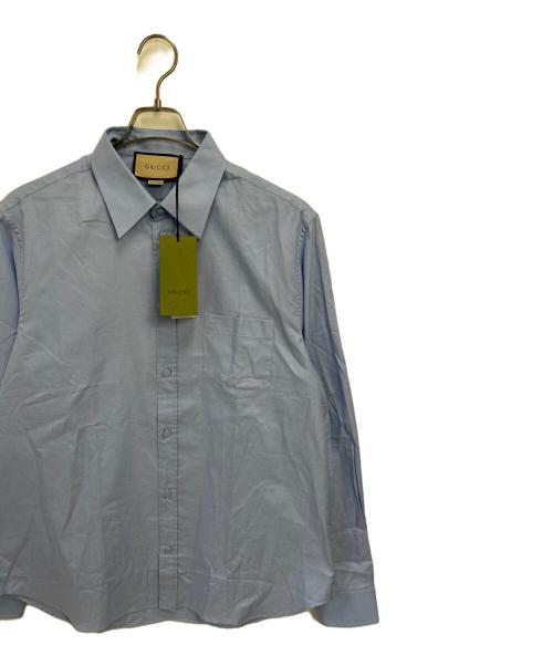 GUCCI（グッチ）GUCCI (グッチ) 長袖シャツ ブルー サイズ:41 未使用品の古着・服飾アイテム