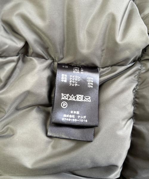 NANGA（ナンガ）NANGA (ナンガ) ダウンジャケット オリーブ サイズ:Lの古着・服飾アイテム