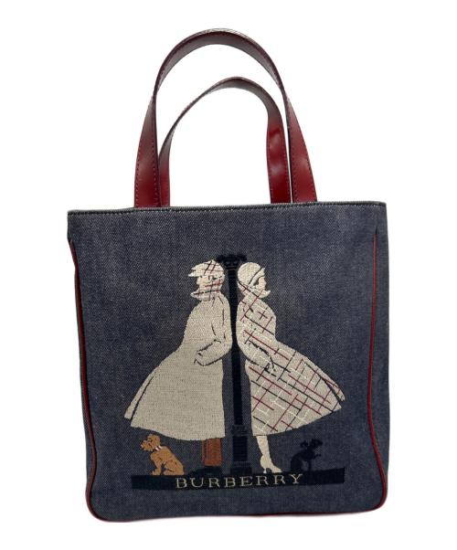 BURBERRY（バーバリー）BURBERRY (バーバリー) デニムハンドバッグ インディゴの古着・服飾アイテム