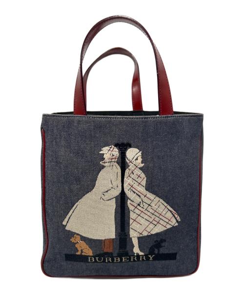 BURBERRY（バーバリー）BURBERRY (バーバリー) デニムハンドバッグ インディゴの古着・服飾アイテム
