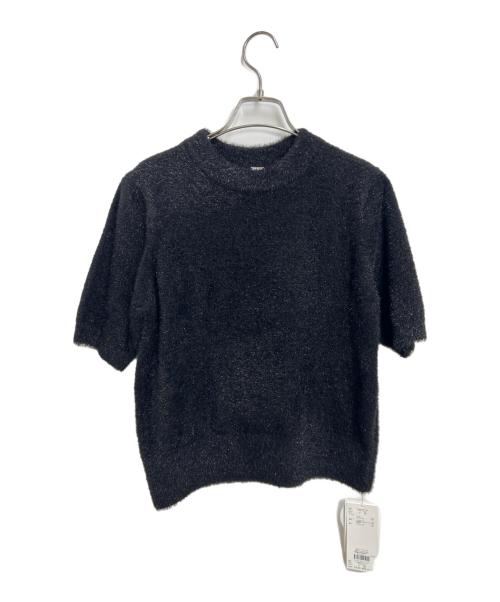 Mila Owen（ミラオーウェン）Mila Owen (ミラオーウェン) ラメパフスリーブニットフレアスカート ブラック サイズ:1 未使用品の古着・服飾アイテム