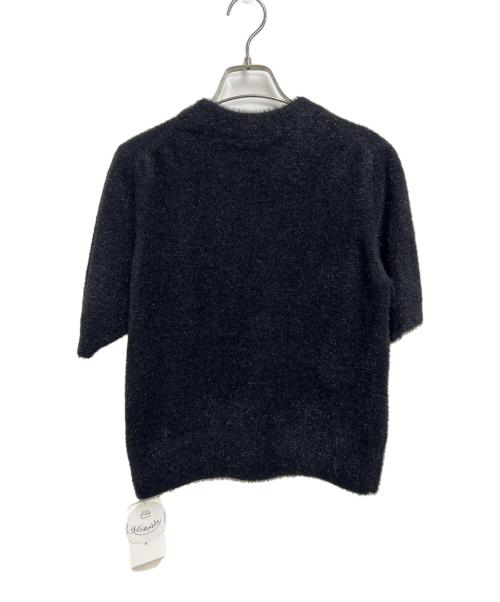 Mila Owen（ミラオーウェン）Mila Owen (ミラオーウェン) ラメパフスリーブニットフレアスカート ブラック サイズ:1 未使用品の古着・服飾アイテム