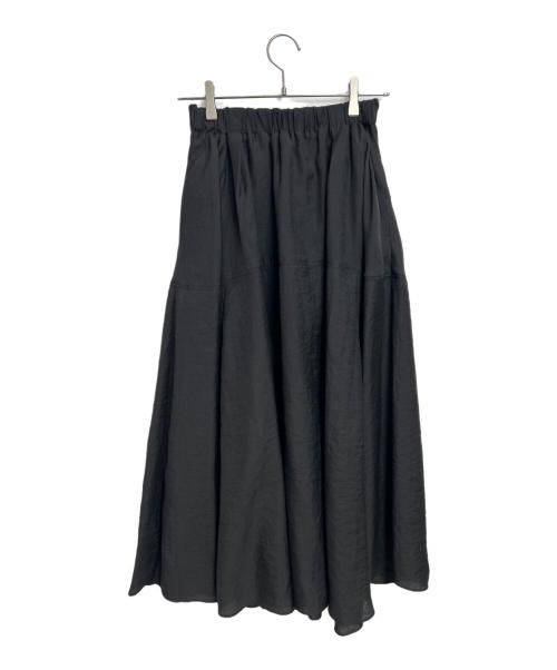 Mila Owen（ミラオーウェン）Mila Owen (ミラオーウェン) ラメパフスリーブニットフレアスカート ブラック サイズ:1 未使用品の古着・服飾アイテム