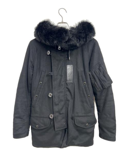 1piu1uguale3（ウノピュウノウグァーレトレ）1piu1uguale3 (ウノピュウノウグァーレトレ) N-3Bタイプコート ブラック サイズ:3の古着・服飾アイテム