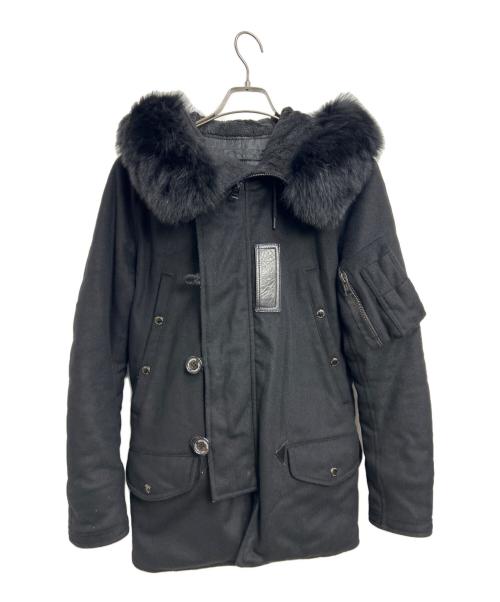 1piu1uguale3（ウノピュウノウグァーレトレ）1piu1uguale3 (ウノピュウノウグァーレトレ) N-3Bタイプコート ブラック サイズ:3の古着・服飾アイテム