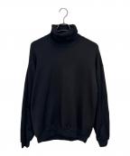 everyoneエブリワン）の古着「COTTON TURTLE NECK SWEATSHIRT」｜ブラック