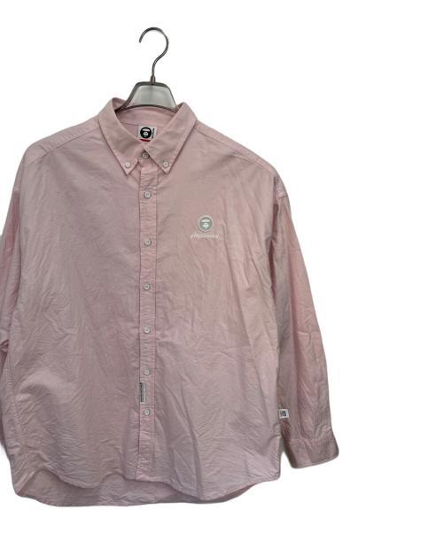 AAPE NOW（エイエイプナウ）AAPE NOW (エイエイプナウ) 長袖シャツ ピンク サイズ:Lの古着・服飾アイテム