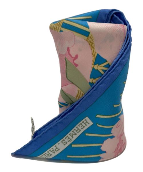 HERMES（エルメス）HERMES (エルメス) シルクスカーフ ブルーの古着・服飾アイテム