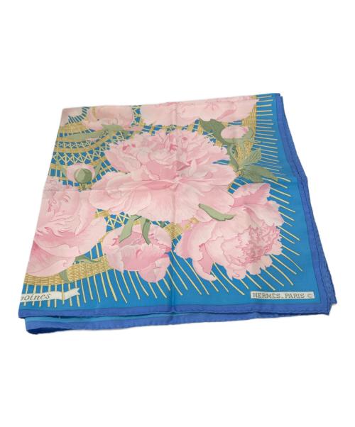 HERMES（エルメス）HERMES (エルメス) シルクスカーフ ブルーの古着・服飾アイテム