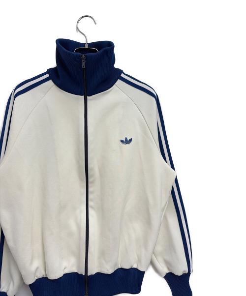 adidas（アディダス）adidas (アディダス) トラックジャケット ベージュ×ネイビー サイズ:3号の古着・服飾アイテム