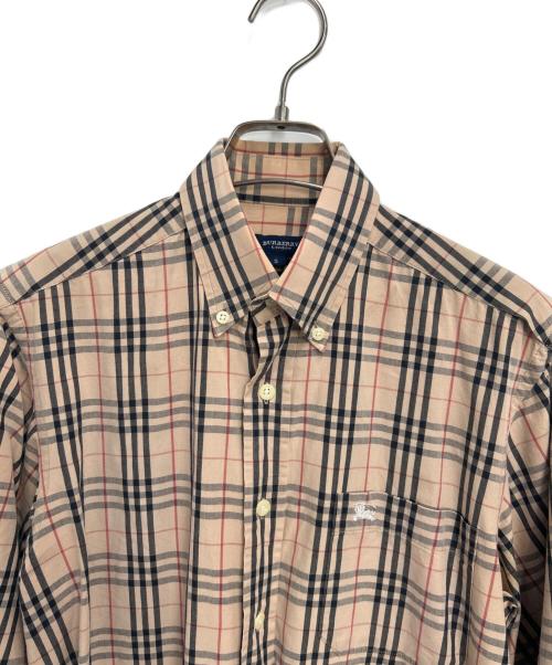BURBERRY LONDON（バーバリーロンドン）BURBERRY LONDON (バーバリーロンドン) 長袖シャツ ベージュ×ブラック サイズ:Sの古着・服飾アイテム