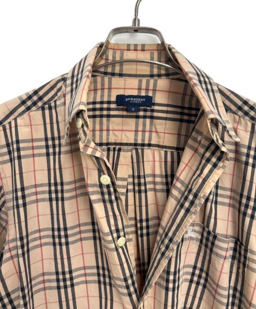 BURBERRY LONDON（バーバリーロンドン）BURBERRY LONDON (バーバリーロンドン) 長袖シャツ ベージュ×ブラック サイズ:Sの古着・服飾アイテム