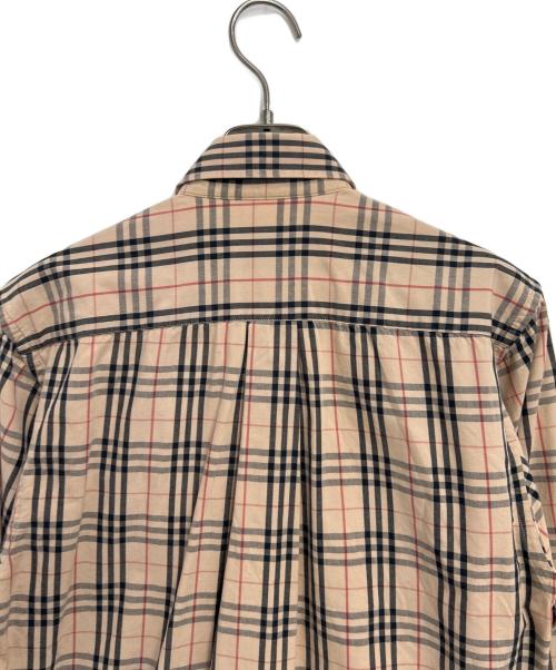 BURBERRY LONDON（バーバリーロンドン）BURBERRY LONDON (バーバリーロンドン) 長袖シャツ ベージュ×ブラック サイズ:Sの古着・服飾アイテム