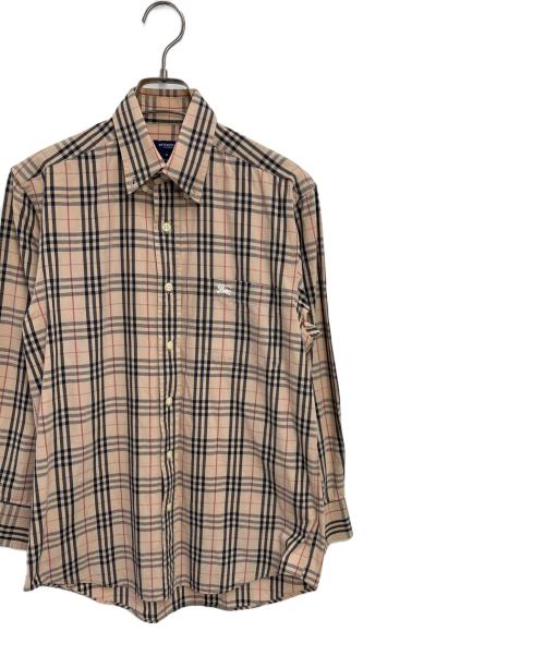 BURBERRY LONDON（バーバリーロンドン）BURBERRY LONDON (バーバリーロンドン) 長袖シャツ ベージュ×ブラック サイズ:Sの古着・服飾アイテム