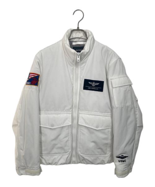 AVIREX（アヴィレックス）AVIREX (アヴィレックス) 中綿ジャケット ホワイト サイズ:Mの古着・服飾アイテム