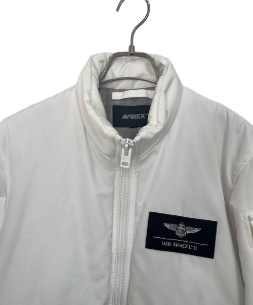 AVIREX（アヴィレックス）AVIREX (アヴィレックス) 中綿ジャケット ホワイト サイズ:Mの古着・服飾アイテム